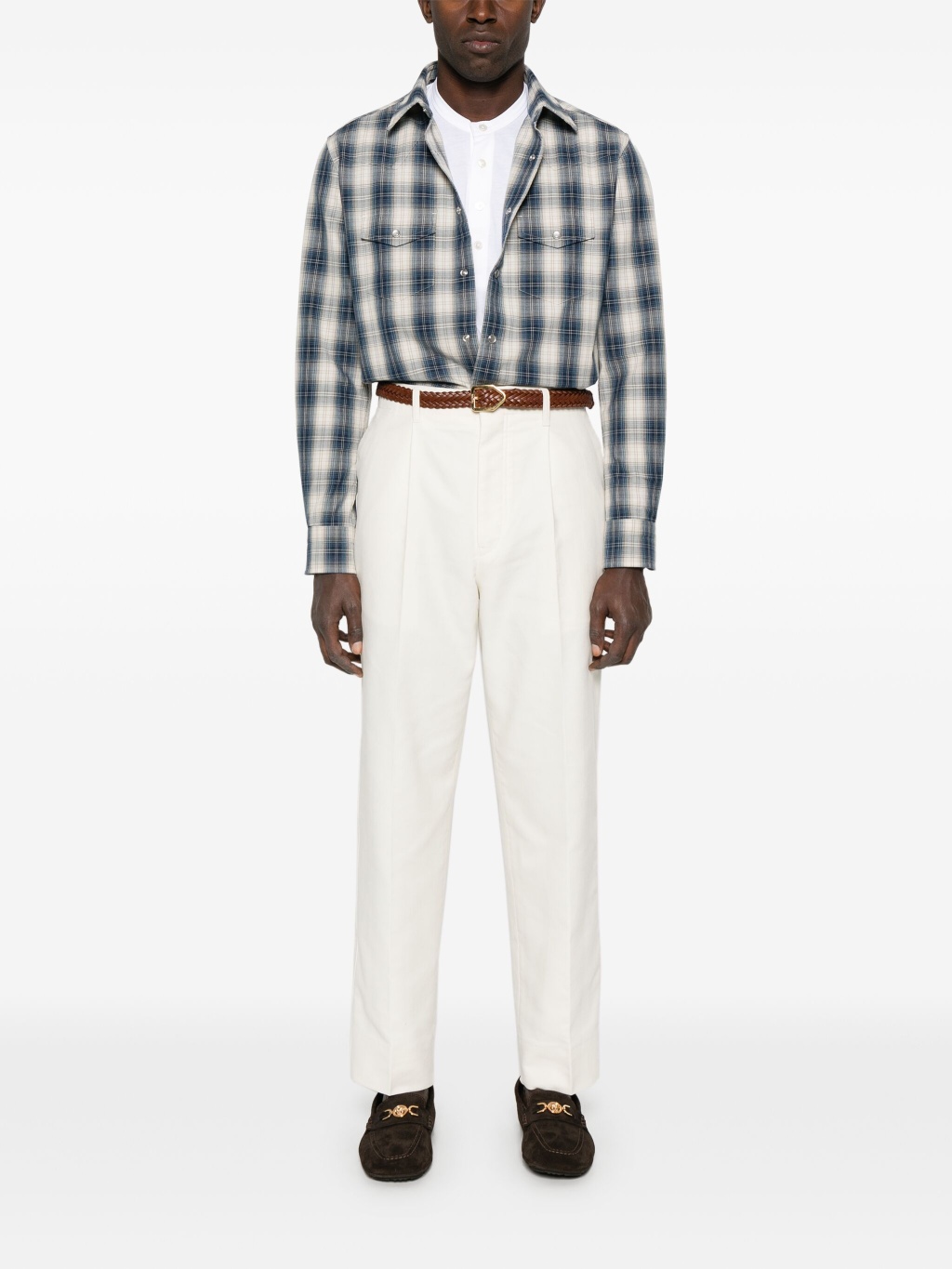 Свитер с воротником-поло