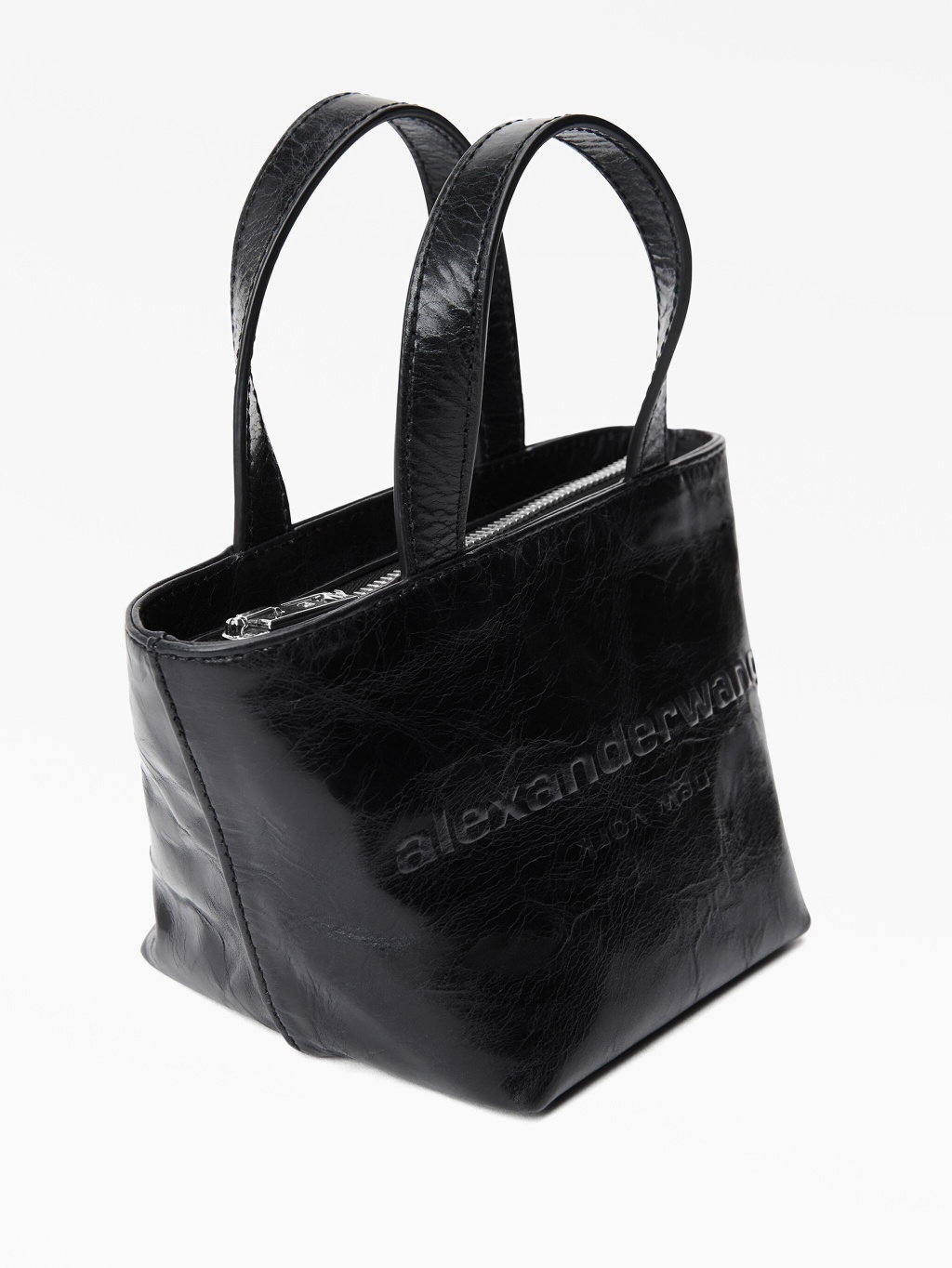 【sumi】ALEXANDER WANG Mini Tote Mini punch logo-embossed leather tote bag Alexander Wang