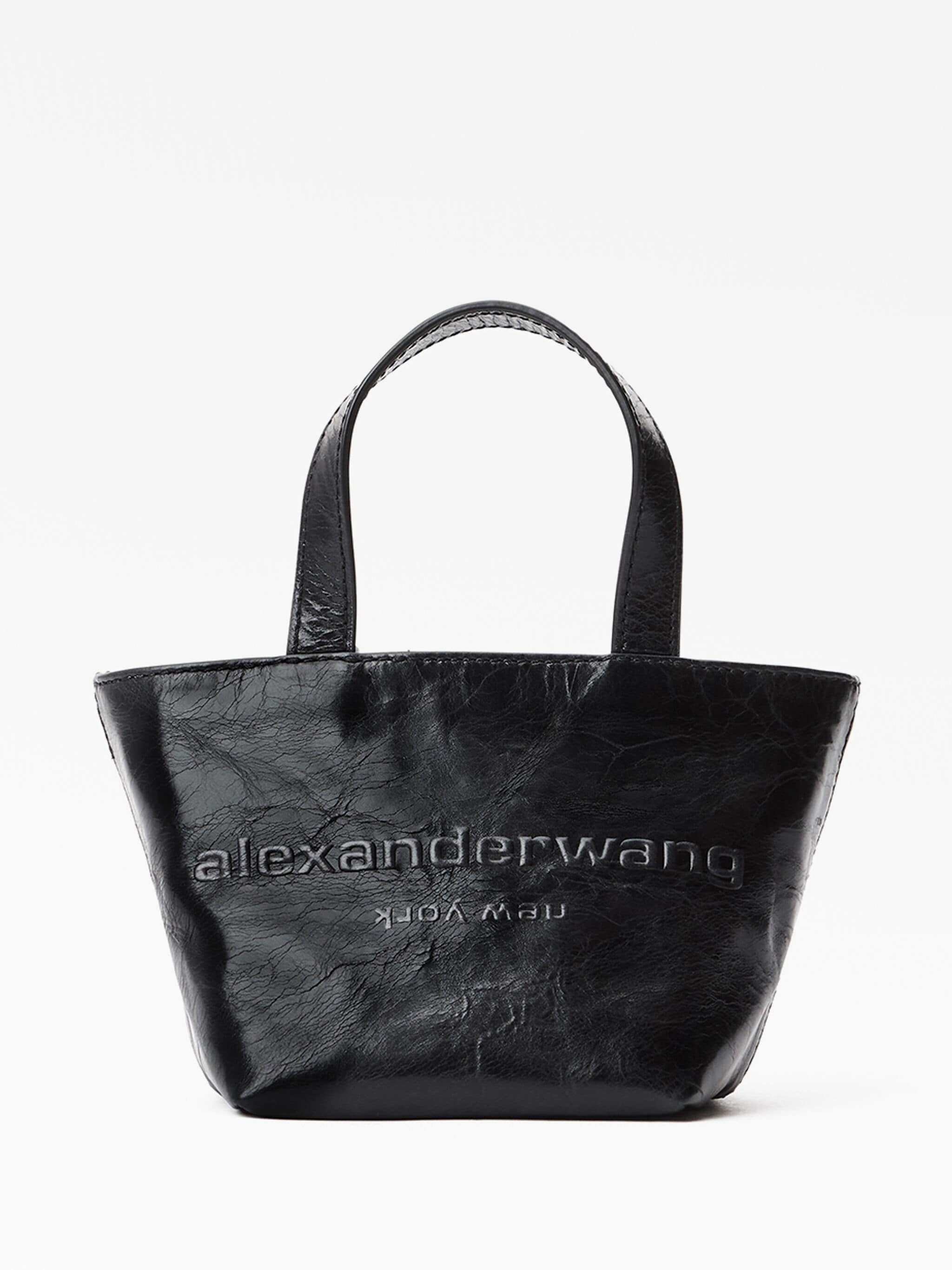 【sumi】ALEXANDER WANG Mini Tote Mini punch logo-embossed leather tote bag Alexander Wang