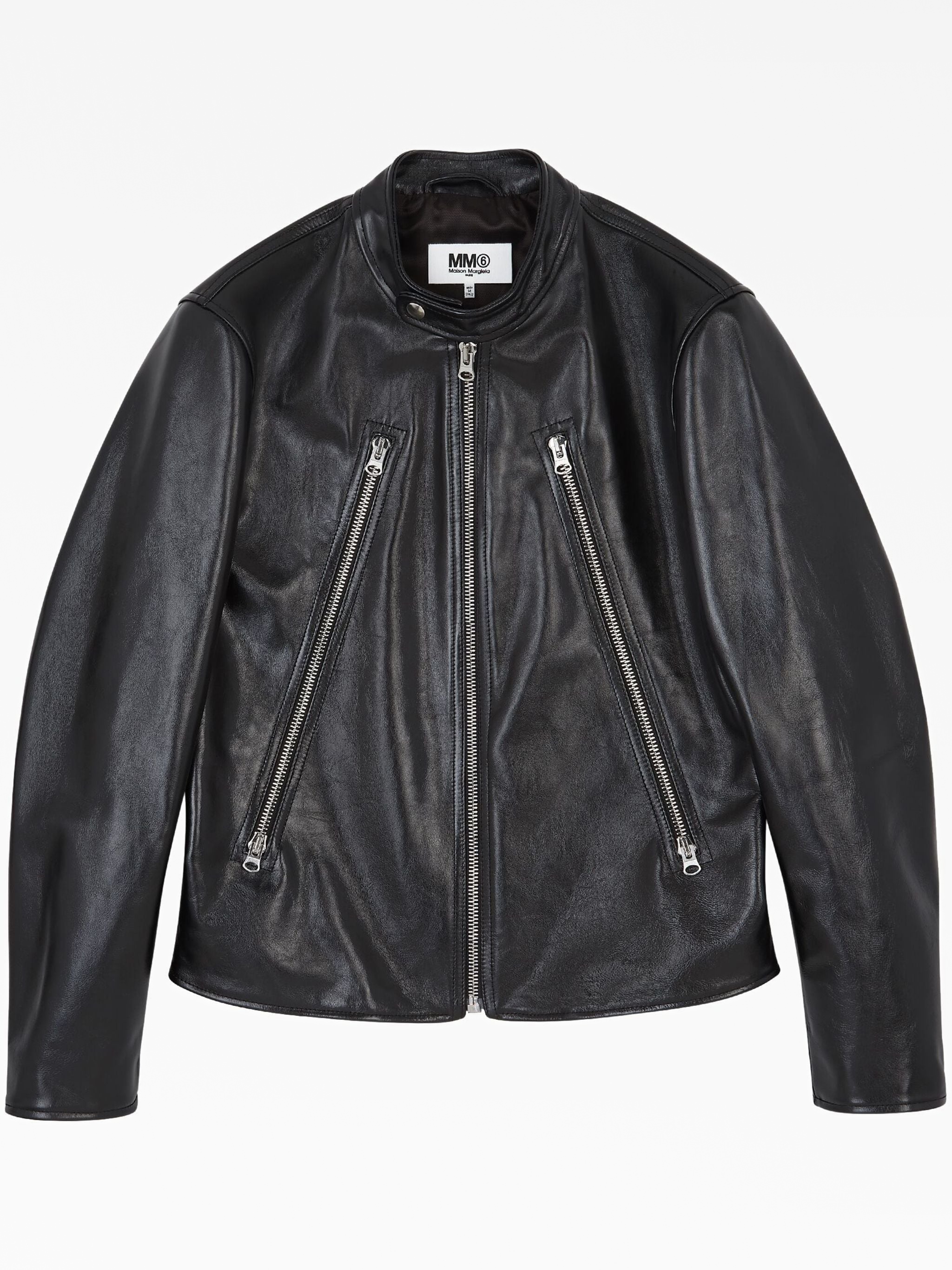 Zip-up leather jacket MM6 Maison Margiela — купить на