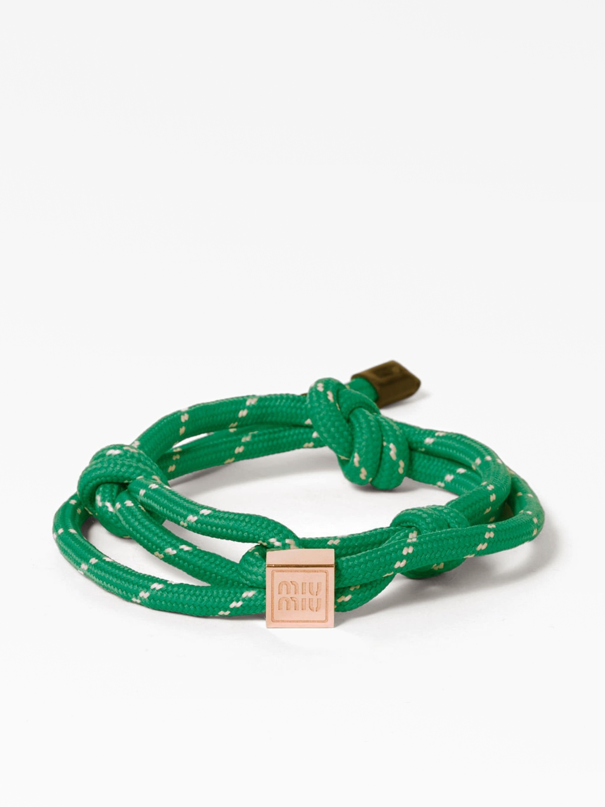 Logo-charm rope bracelet Miu Miu — купить на платформе Dropp