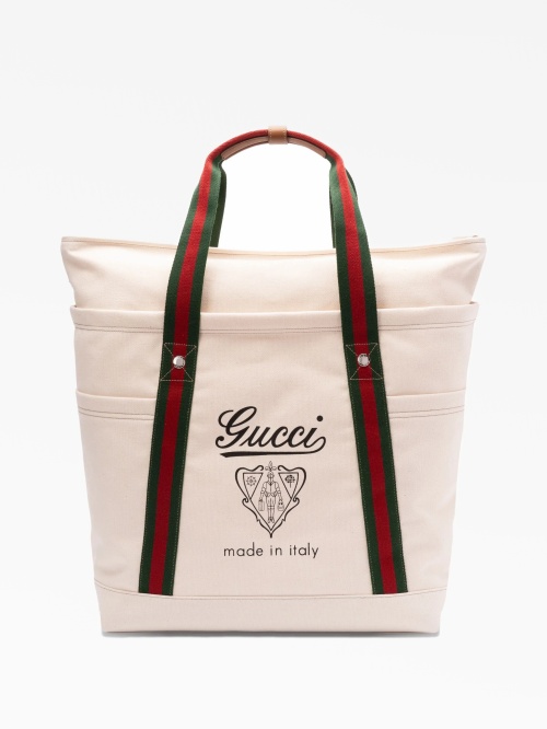 Холщовая сумка-тоут Gucci