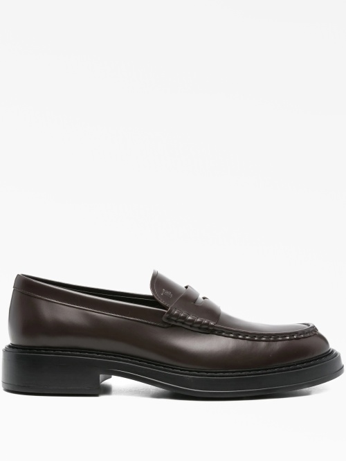 Коричневые кожаные лоферы Tod's