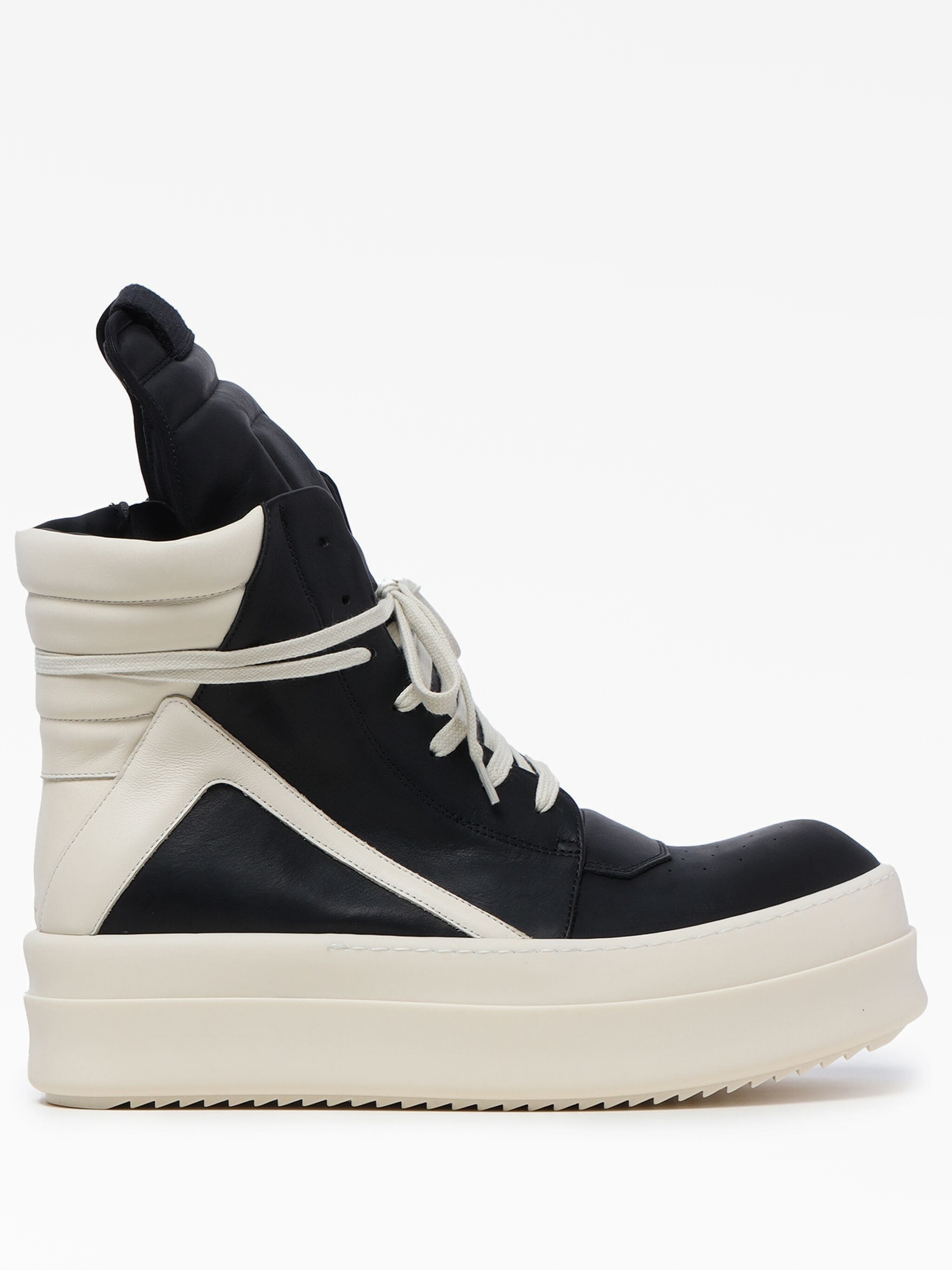 靴 Rick owens bumper geobasket ss25 Mega bumper geobasket leather sneakers Rick Owens — купить на