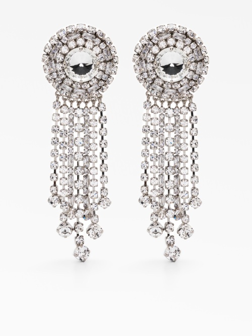 Crystal-embellished dangle earrings