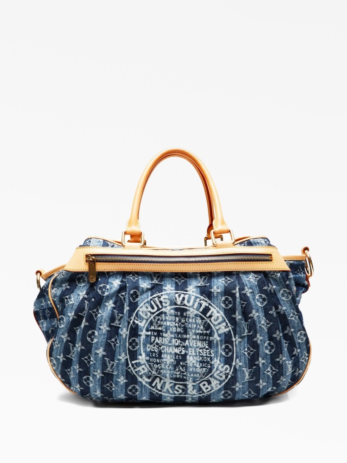 Сумка-тоут Louis Vuitton со складками из денима Louis Vuitton