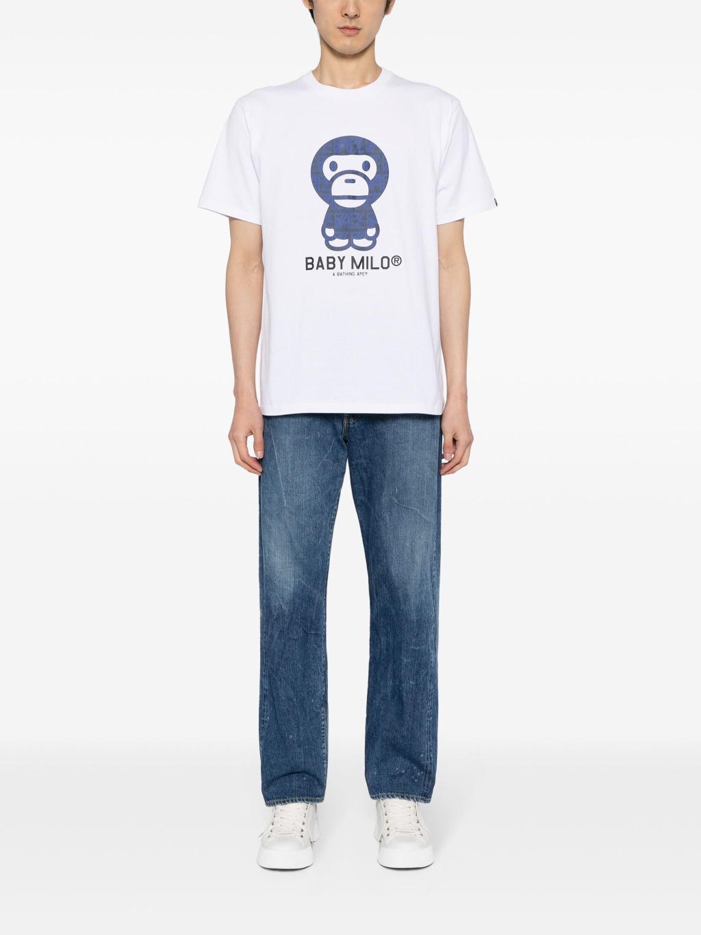 Baby milo-print cotton t-shirt A BATHING APE® — купить на