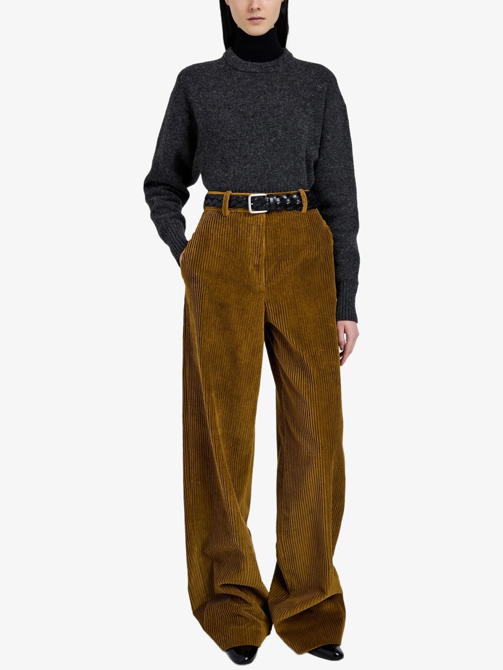 Прямые брюки из вельвета