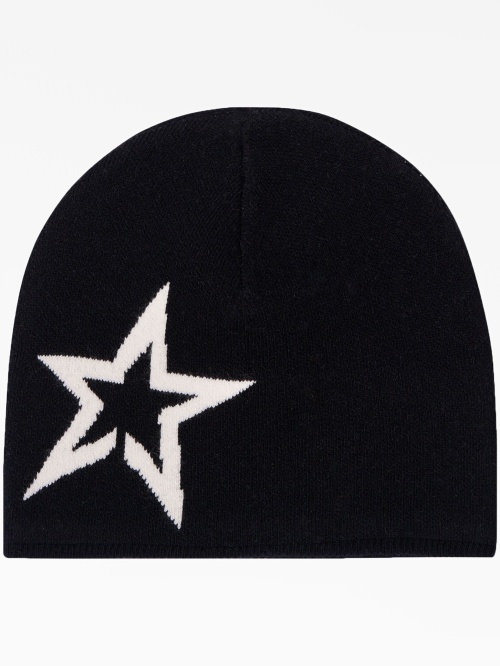 Intarsia-star beanie