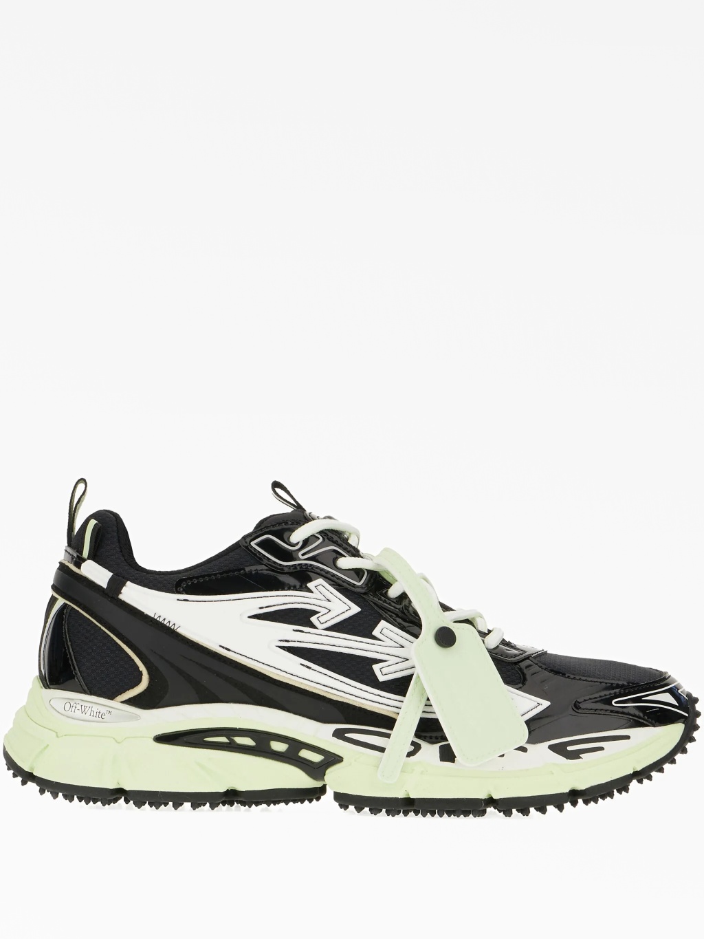 off white arrow low top neon