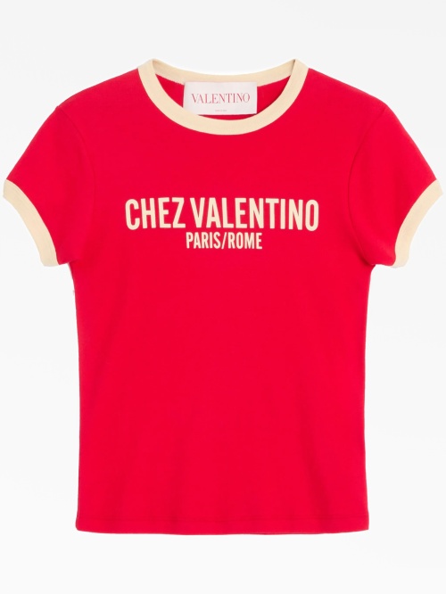 Футболка с принтом Chez Valentino Valentino Garavani — купить в