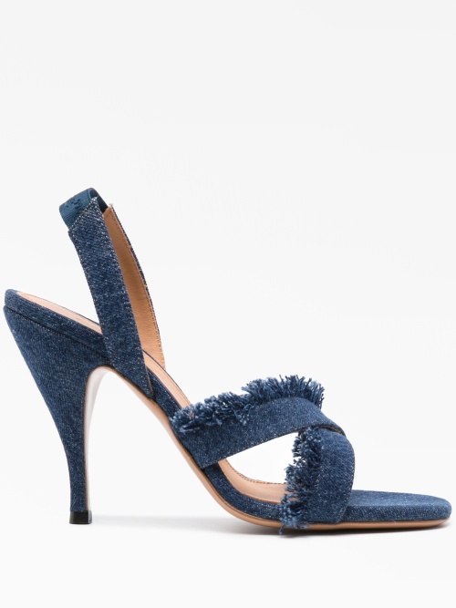 110mm denim sandals