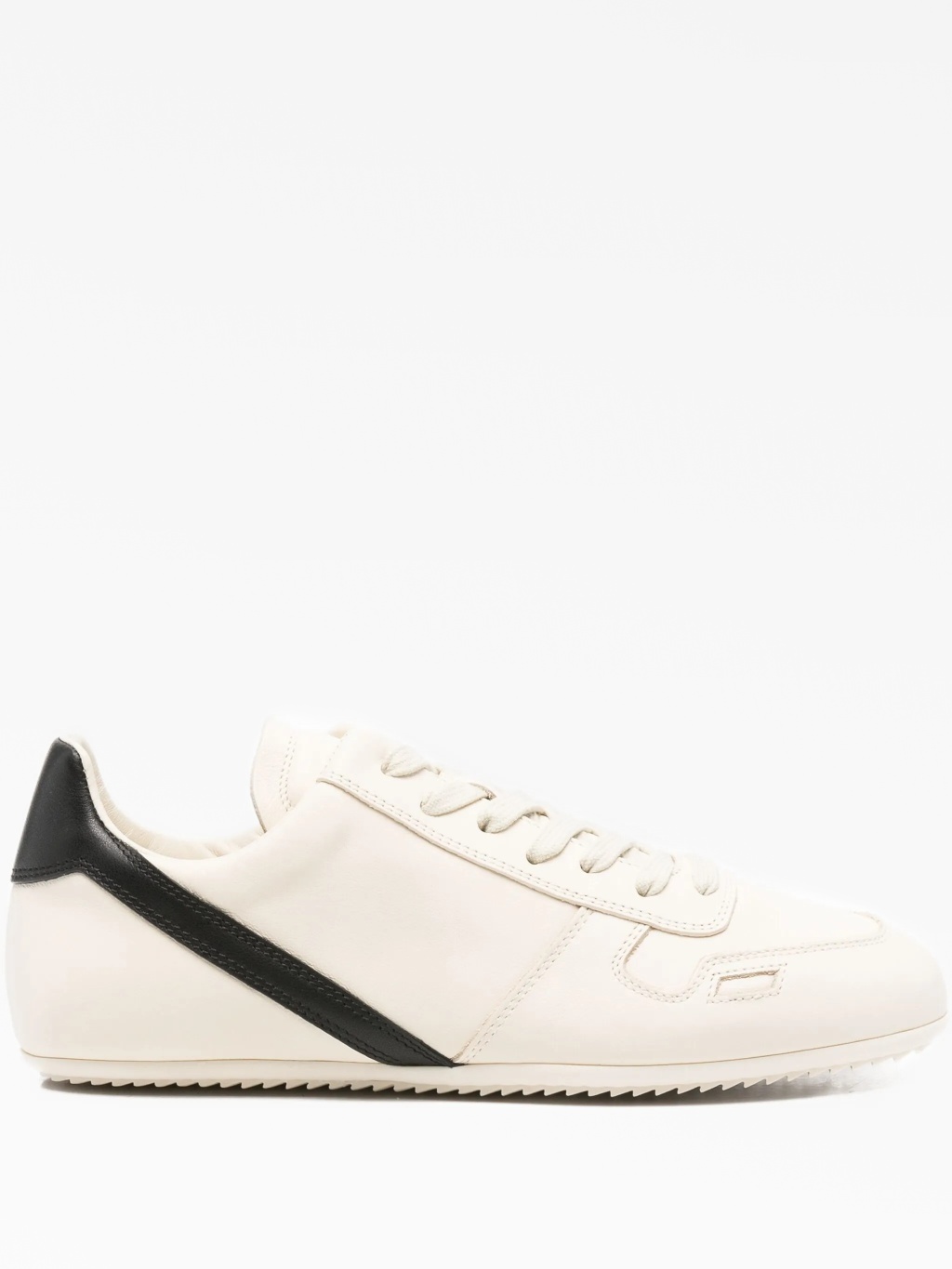 Минималистичные двухцветные кожаные низкие кроссовки