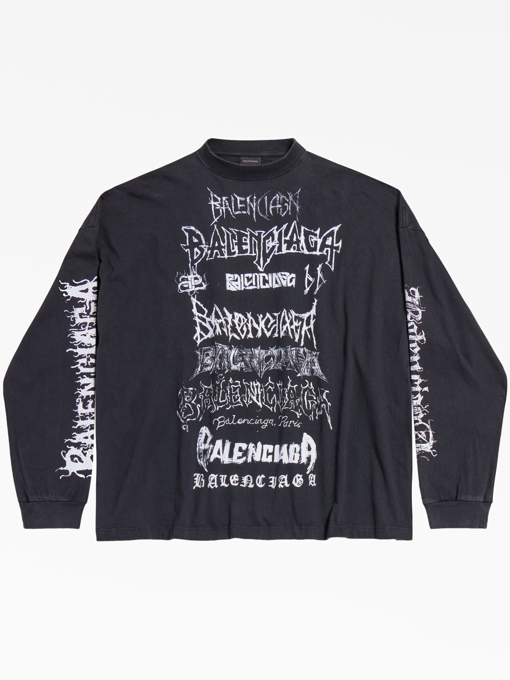 Graffiti-logo long-sleeve t-shirt Balenciaga — купить на платформе