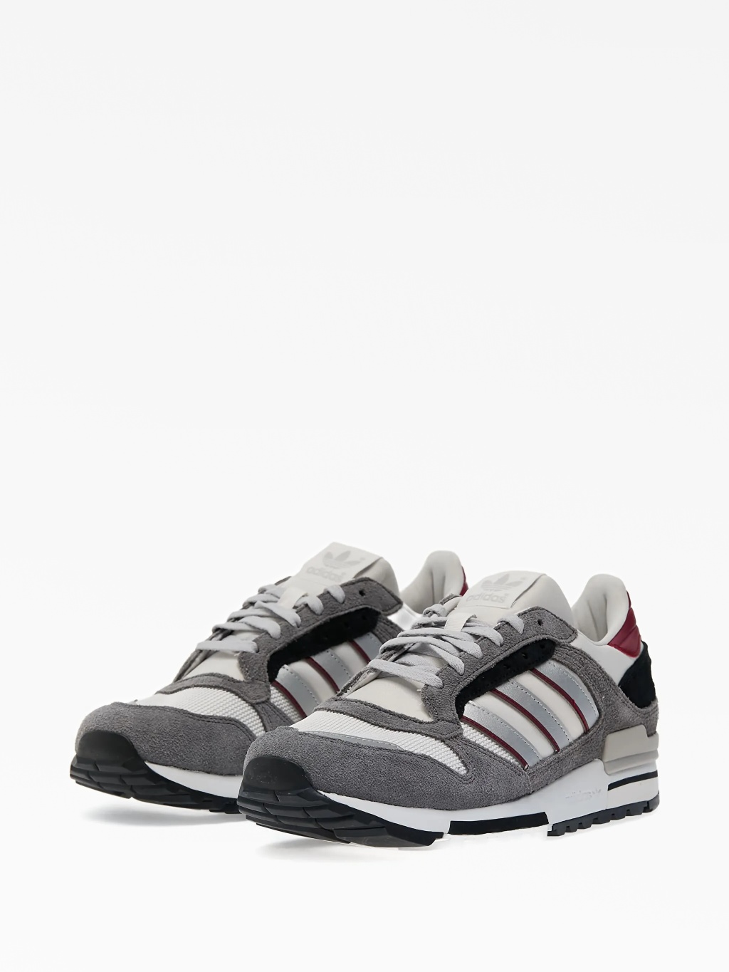 Кроссовки ZX 600 серого цвета из замши adidas — купить в интернет