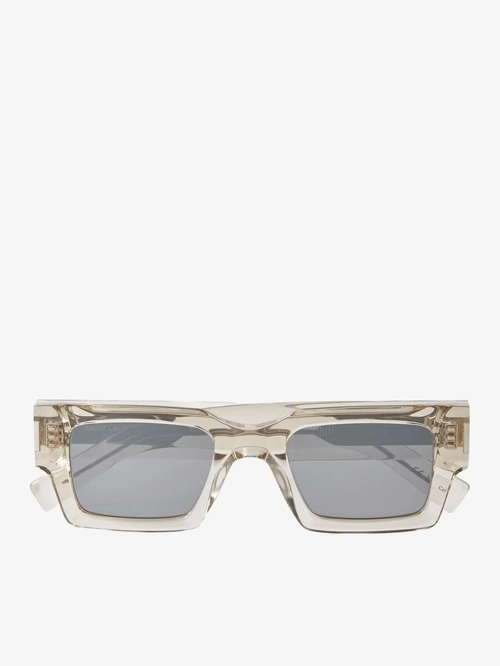 Rectangular frame acetate sunglasses