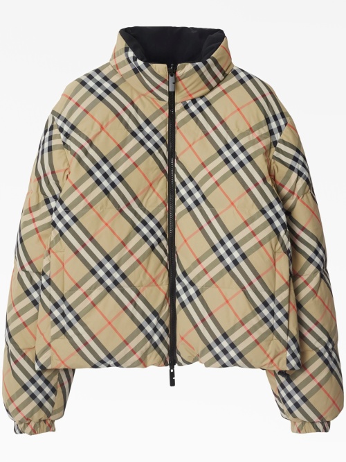 BURBERRY アウター Реверсивная стеганая куртка в клетку Burberry — купить в интернет