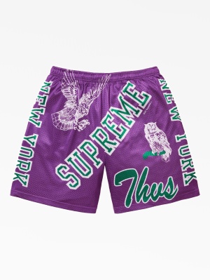 Фиолетовые сетчатые спортивные шорты Supreme Supreme — купить в