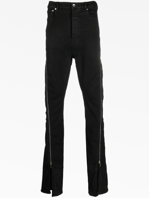 Джинсы слим-фит с молнией Rick Owens DRKSHDW — купить в интернет