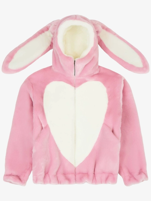 Oversized bunny hooded fake fur jacket Kenzo — купить в интернет