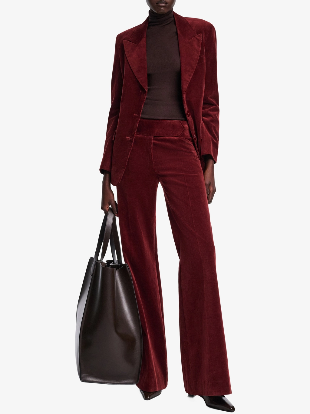 Облегающие брюки из вельвета с витой структурой