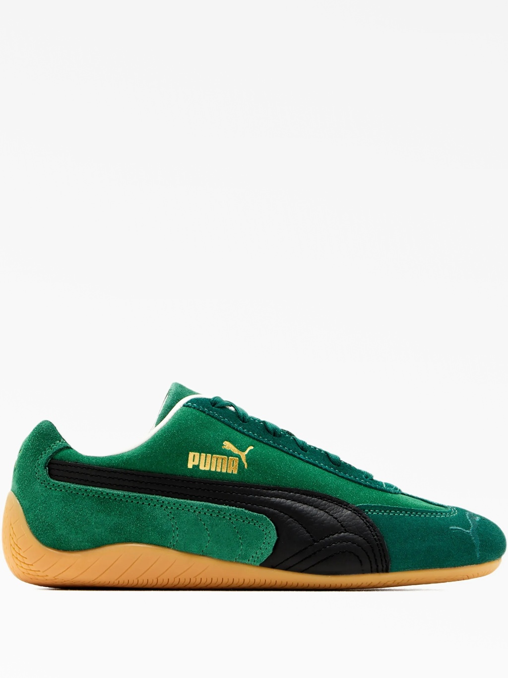 Кроссовки Speedcat Green из замши и кожи