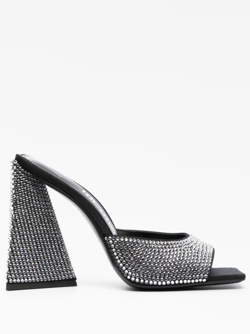 Devon 115mm crystal-embellished mules