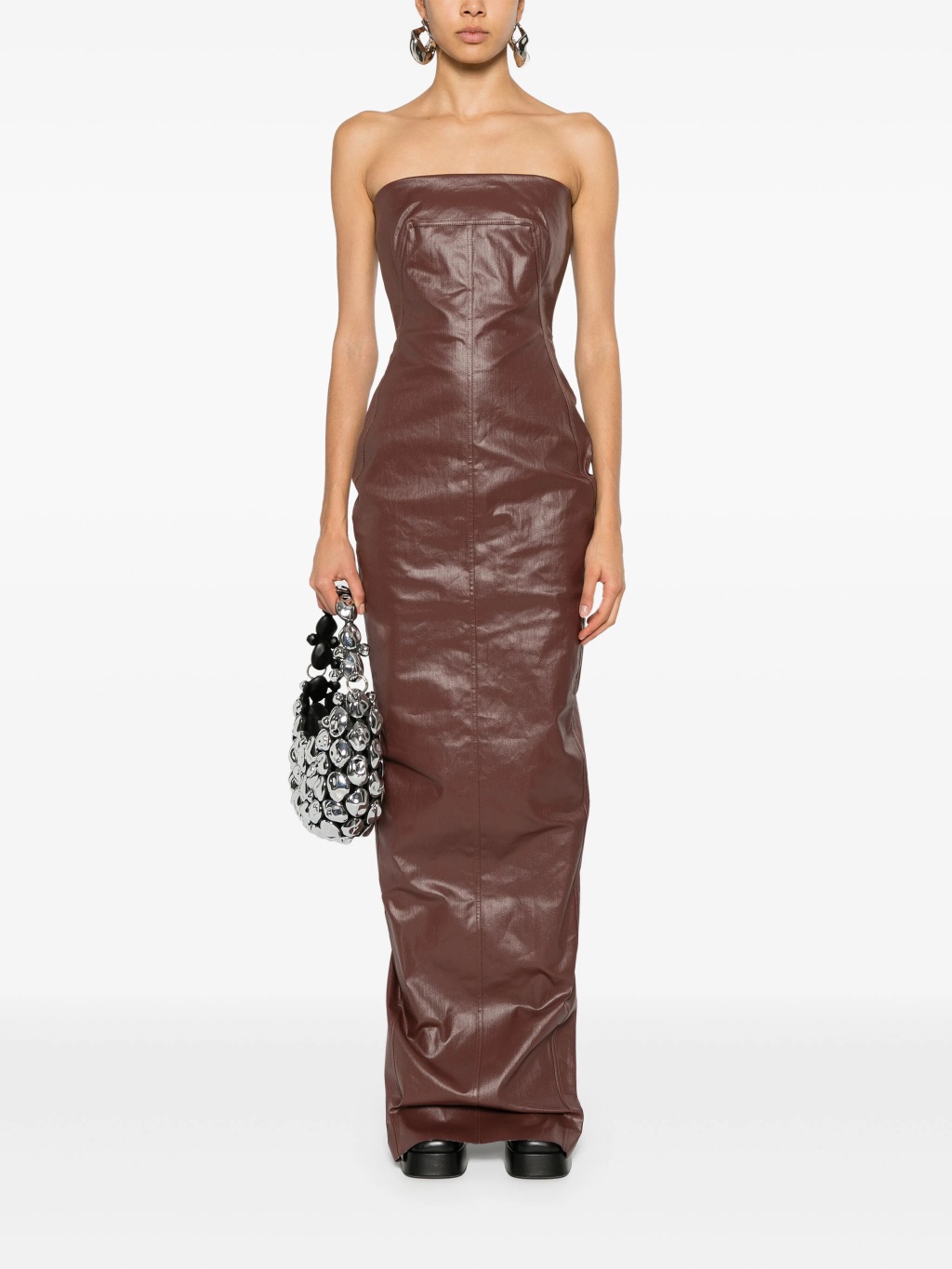 Джинсовое платье с квадратным вырезом