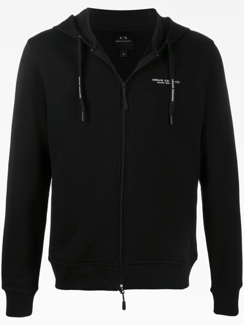 トップス 00s Armani Exchange Border Zip Hoodie Худи на молнии с принтом логотипа Armani Exchange — купить в