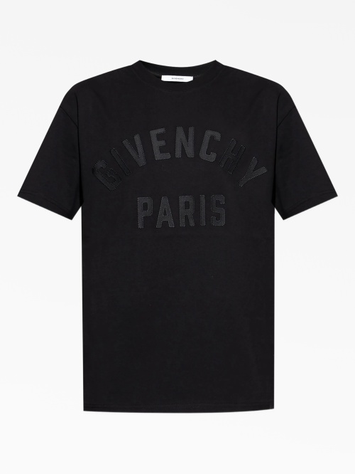 Футболка с вышитым логотипом Givenchy Paris