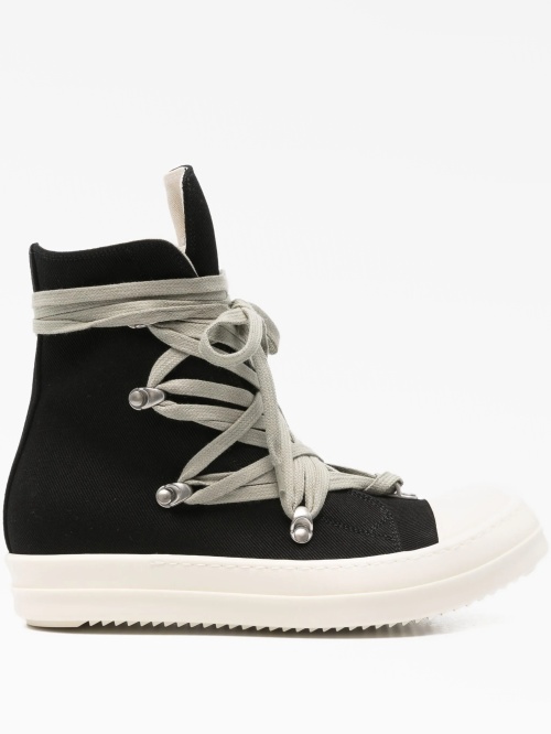 Черные высокие кеды Megalace Rick Owens DRKSHDW — купить в