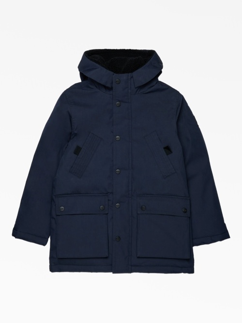 Navy hooded puffer jacket Diesel Kids — купить на платформе Dropp