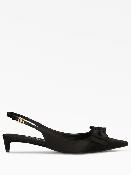 30mm Bow detailing slingback pumps 