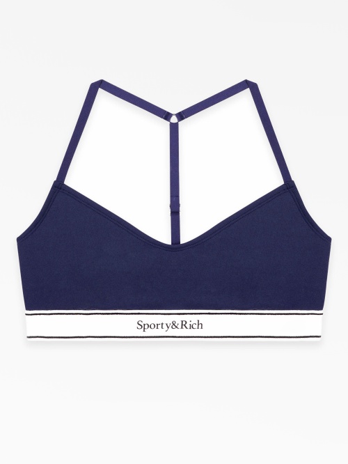 serif-logo sports bralette 