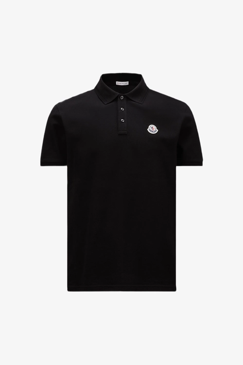 Logo patch cotton polo shirt