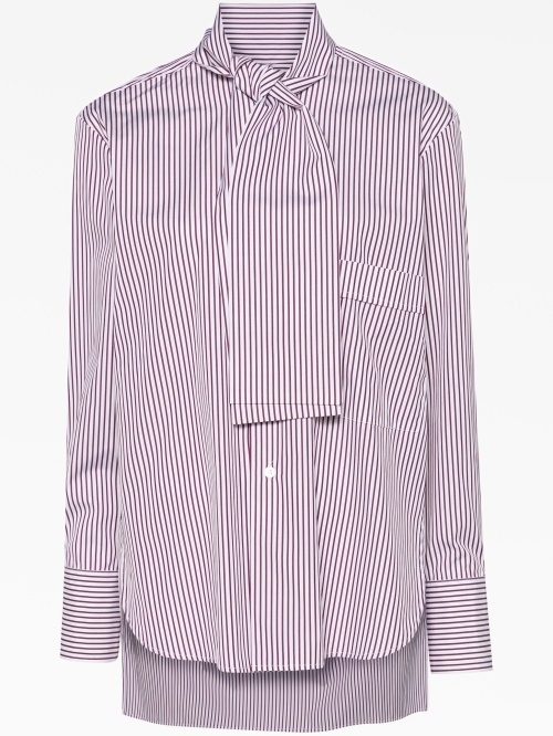 Полосатая рубашка из поплина