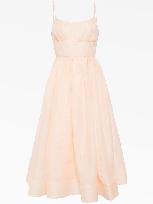 Natura corset midi dress ZIMMERMANN     Dropp Market.         300 ,   Leam,  Farfetch, Tessabit, MyTheresa  .