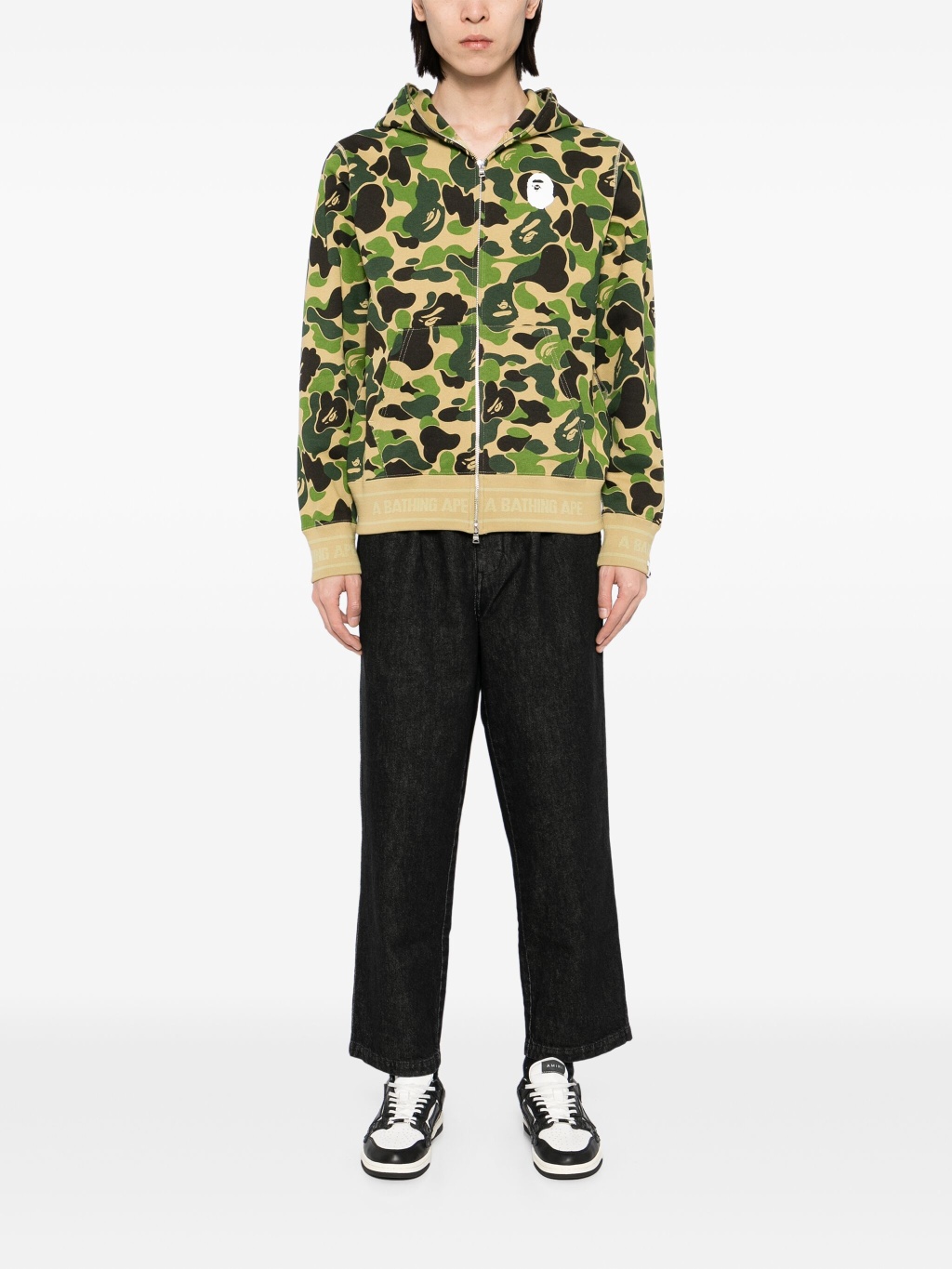 Худи на молнии с камуфляжным логотипом ABC A BATHING APE® — купить