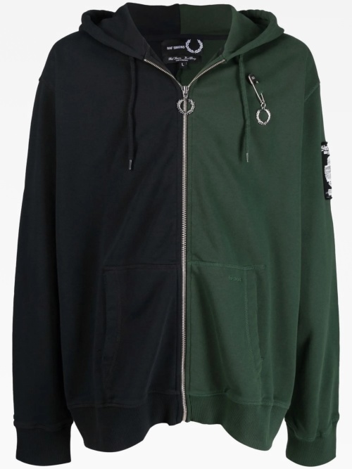 Толстовка на молнии с цветными блоками Raf Simons X Fred Perry