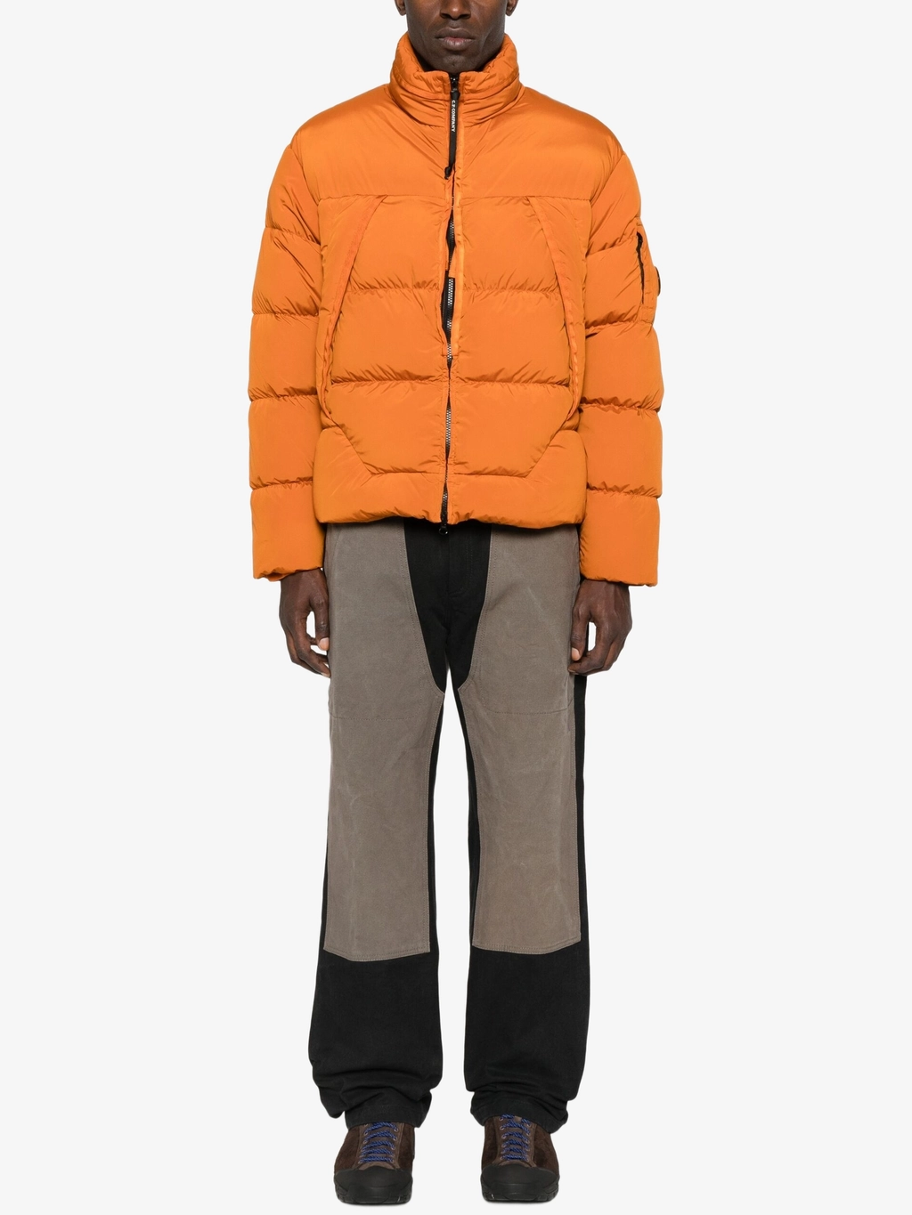 Стеганая панельная пуховая куртка