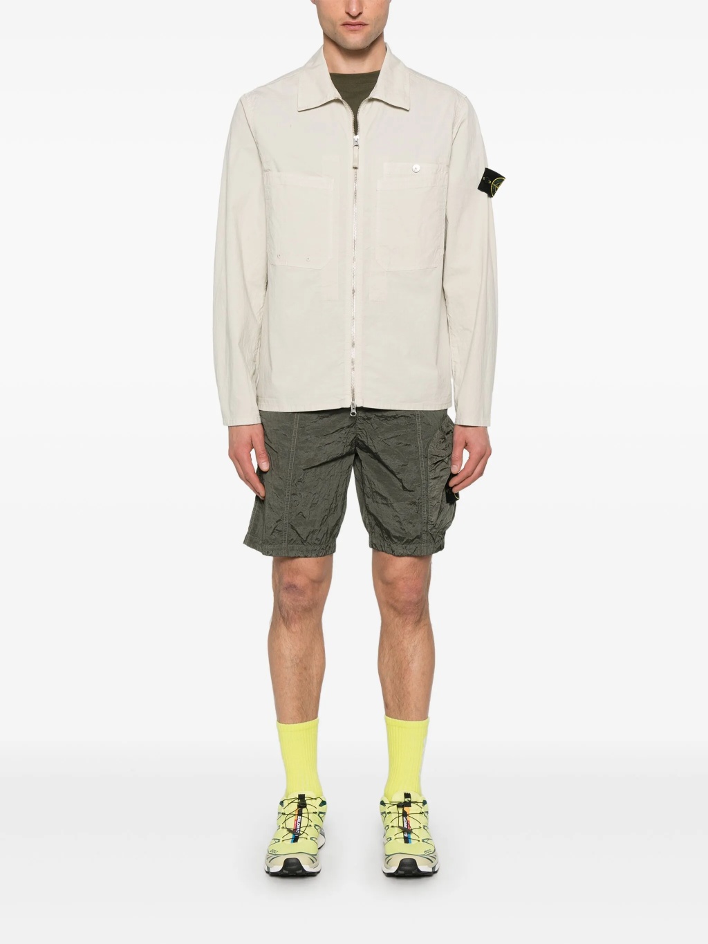 Бермудские шорты Stone Island цвета хаки