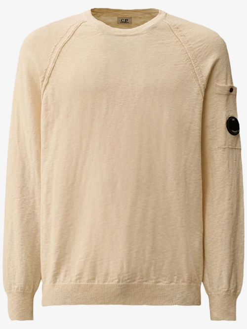 Crew-Neck Lens Raglan Sweater