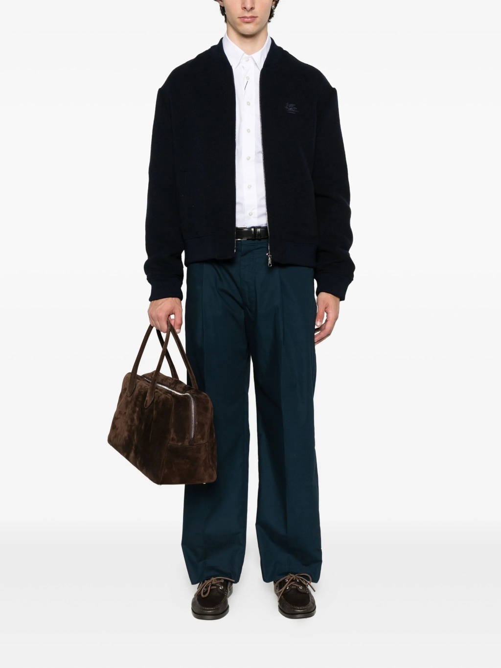 Бомбер из шерстяной смеси с вышивкой