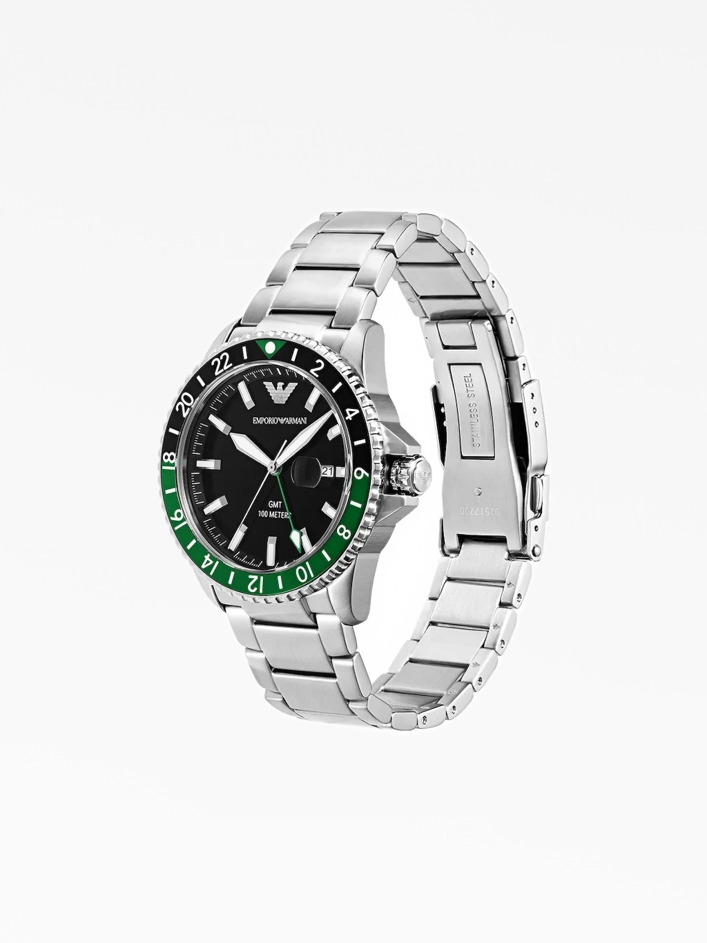Часы World Explorer 42 мм из нержавеющей стали Emporio Armani