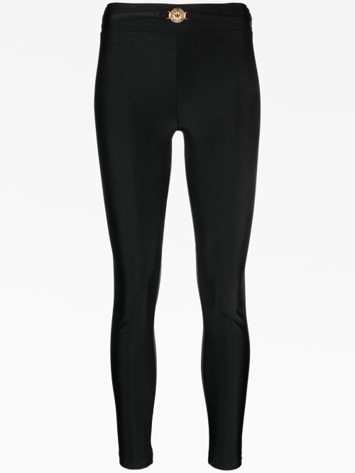 Logo-plaque mid-rise leggings