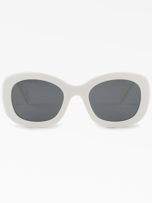 Logo-embossed oversize-frame sunglasses