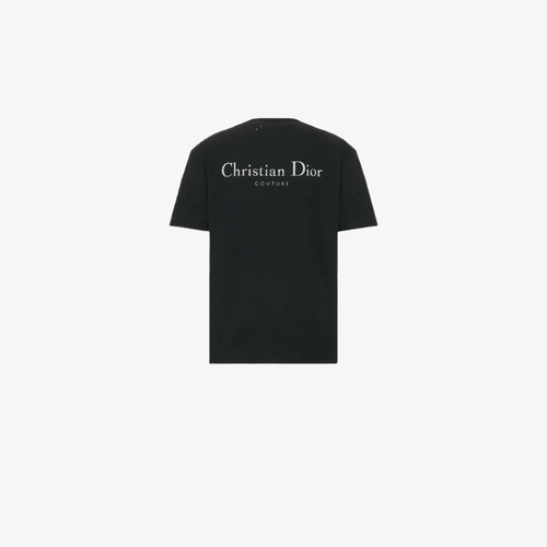 Футболка с потертым логотипом Christian Dior — купить в интернет