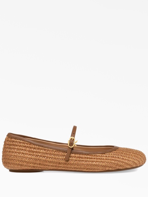 Carla raffia ballet pumps
